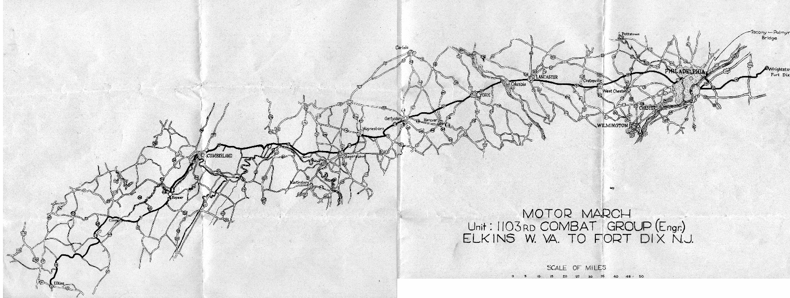 Map of Motor March