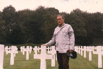 Bill Morrissey at Ed Barsom's grave.